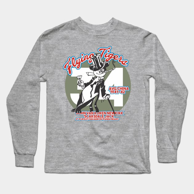 Jack Newkirk - 34 - Flying Tigers Long Sleeve T-Shirt by MBK